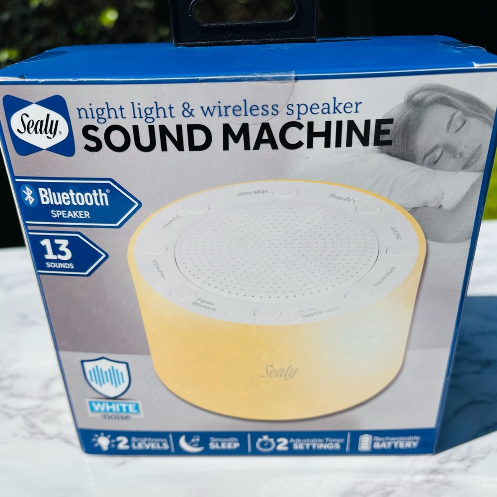 Sealy Night Light And Wireless Speaker Sound Machine -Bluetooth Speaker-